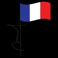 France Signature Flag Pole Elegant Patriotic French Flag Meaningful Gift Impact Tech Backpack