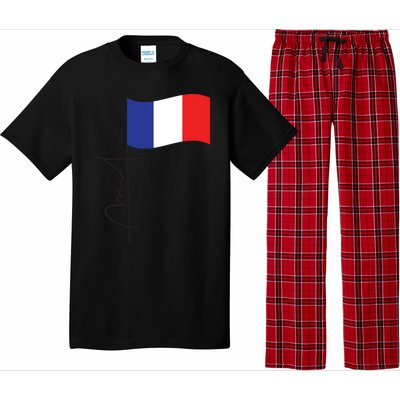 France Signature Flag Pole Elegant Patriotic French Flag Meaningful Gift Pajama Set