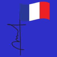 France Signature Flag Pole Elegant Patriotic French Flag Meaningful Gift T-Shirt