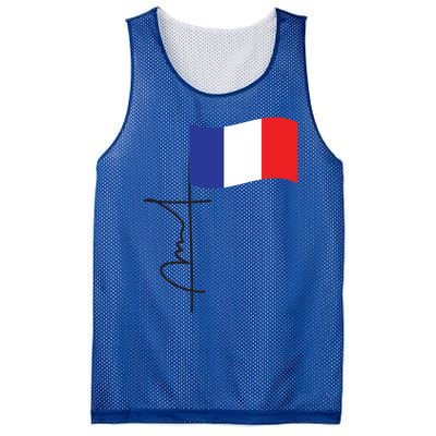 France Signature Flag Pole Elegant Patriotic French Flag Meaningful Gift Mesh Reversible Basketball Jersey Tank