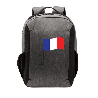 France Signature Flag Pole Elegant Patriotic French Flag Meaningful Gift Vector Backpack