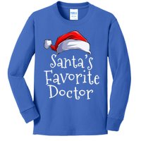 Funny Santas Favorite Doctor Christmas Family Santa Xmas Gift Kids Long Sleeve Shirt