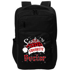 Funny SantaS Favorite Doctor Christmas Matching Pajama Funny Gift Impact Tech Backpack