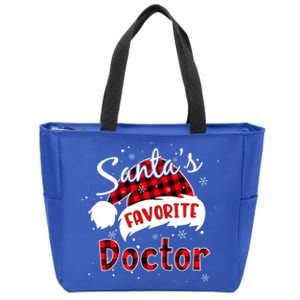 Funny SantaS Favorite Doctor Christmas Matching Pajama Funny Gift Zip Tote Bag