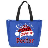 Funny SantaS Favorite Doctor Christmas Matching Pajama Funny Gift Zip Tote Bag