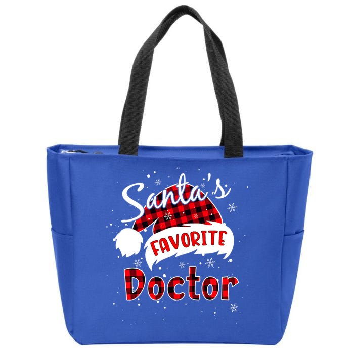 Funny SantaS Favorite Doctor Christmas Matching Pajama Funny Gift Zip Tote Bag