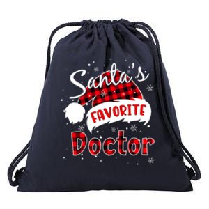 Funny SantaS Favorite Doctor Christmas Matching Pajama Funny Gift Drawstring Bag