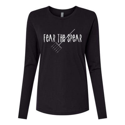 Funny Sturgeon Fishing Spearfishing Fear The Spear Womens Cotton Relaxed Long Sleeve T-Shirt