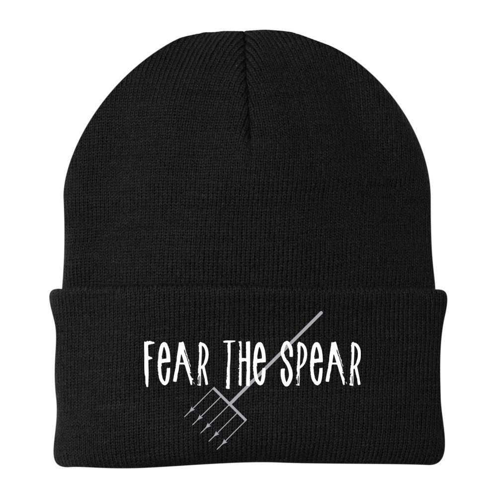 Funny Sturgeon Fishing Spearfishing Fear The Spear Beanie