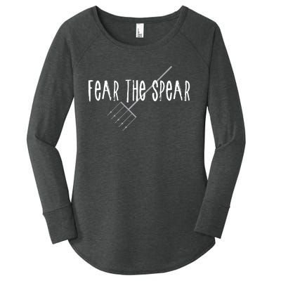 Funny Sturgeon Fishing Spearfishing Fear The Spear Women's Perfect Tri Tunic Long Sleeve Shirt