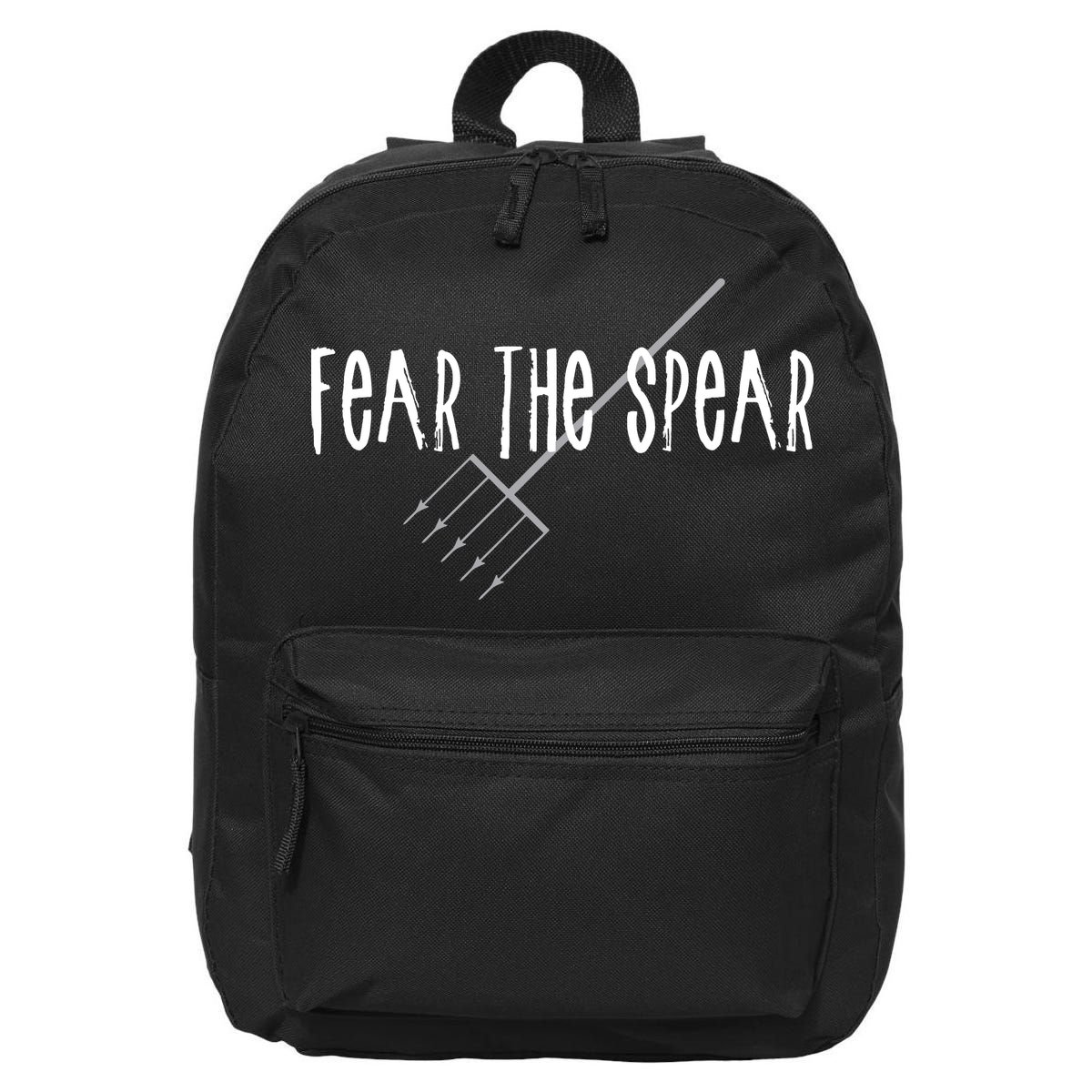 Funny Sturgeon Fishing Spearfishing Fear The Spear 16 in Basic Backpack
