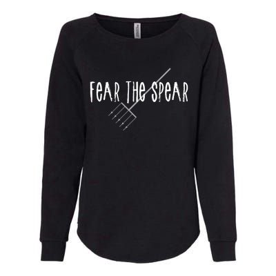 Funny Sturgeon Fishing Spearfishing Fear The Spear Womens California Wash Sweatshirt