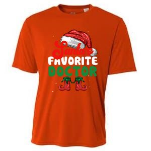 Funny SantaS Favorite Doctor Christmas Funny Gift Cooling Performance Crew T-Shirt