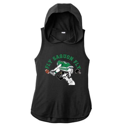 Fly Saquon F.L.Y E.A.G.L.E.S Barkley The Reverse Hurdle 2024 Ladies PosiCharge Tri-Blend Wicking Draft Hoodie Tank