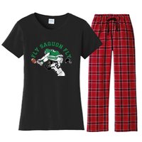 Fly Saquon F.L.Y E.A.G.L.E.S Barkley The Reverse Hurdle 2024 Women's Flannel Pajama Set