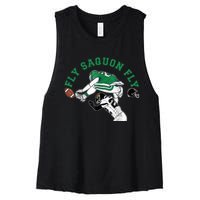 Fly Saquon F.L.Y E.A.G.L.E.S Barkley The Reverse Hurdle 2024 Women's Racerback Cropped Tank