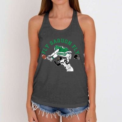 Fly Saquon F.L.Y E.A.G.L.E.S Barkley The Reverse Hurdle 2024 Women's Knotted Racerback Tank