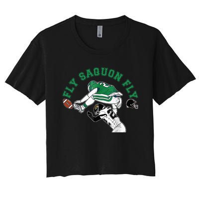 Fly Saquon F.L.Y E.A.G.L.E.S Barkley The Reverse Hurdle 2024 Women's Crop Top Tee