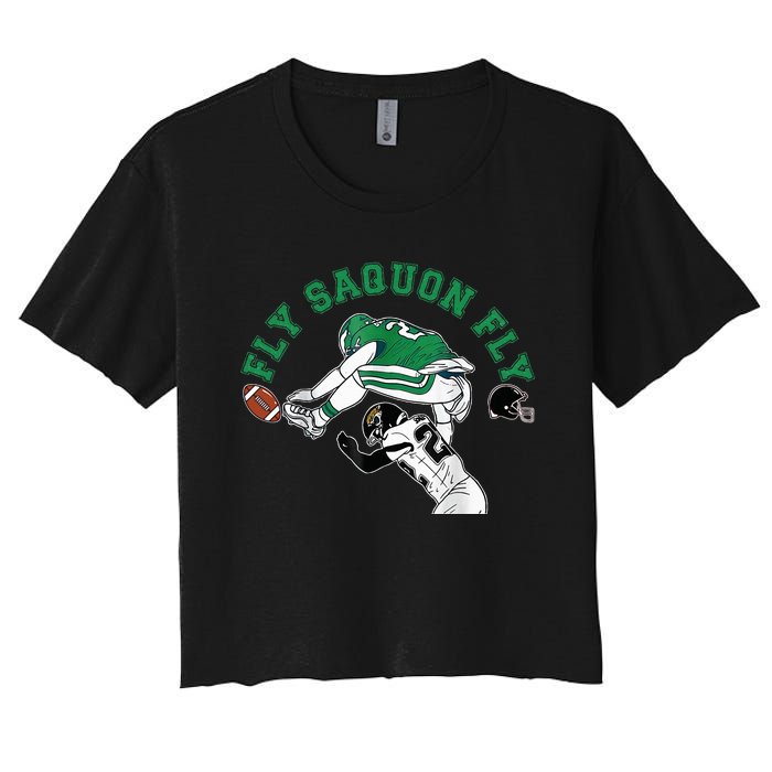 Fly Saquon F.L.Y E.A.G.L.E.S Barkley The Reverse Hurdle 2024 Women's Crop Top Tee