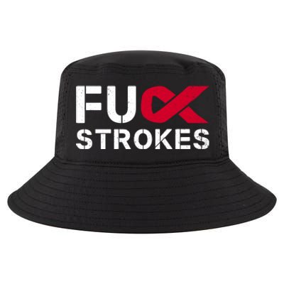 Fuck Strokes Fu Survivor Stroke Awareness Month Red Ribbon Great Gift Cool Comfort Performance Bucket Hat