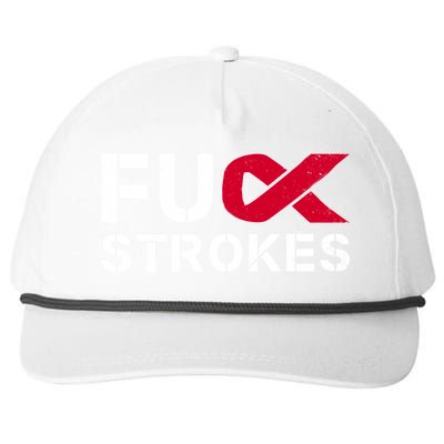 Fuck Strokes Fu Survivor Stroke Awareness Month Red Ribbon Great Gift Snapback Five-Panel Rope Hat