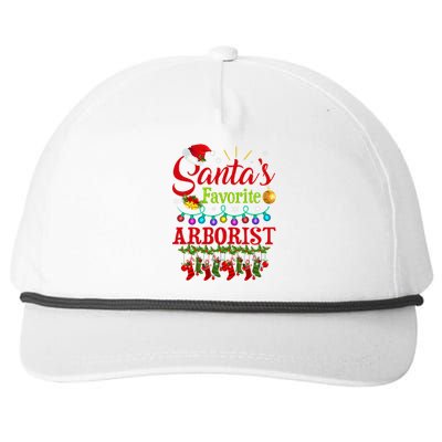 Funny SantaS Favorite Arborist Christmas Santa Hat Light Snapback Five-Panel Rope Hat