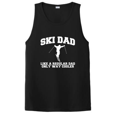 Funny Skiing Father Ski Dad Gift For Dad PosiCharge Competitor Tank