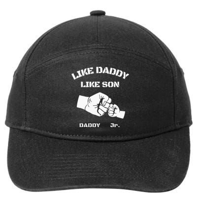 Father Son Fist Bump Matching Fathers Day Daddy Dad & Son 7-Panel Snapback Hat