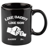Father Son Fist Bump Matching Fathers Day Daddy Dad & Son 11oz C Handle Ceramic Mug