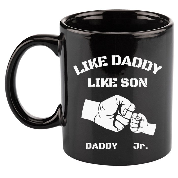 Father Son Fist Bump Matching Fathers Day Daddy Dad & Son 11oz C Handle Ceramic Mug