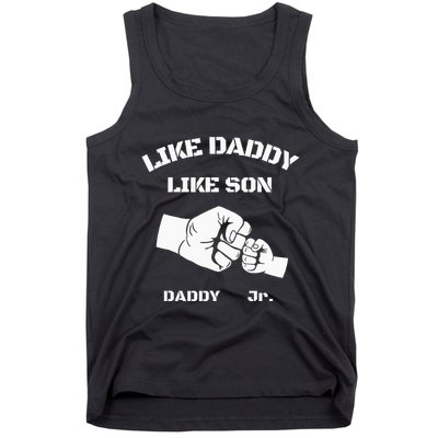 Father Son Fist Bump Matching Fathers Day Daddy Dad & Son Tank Top