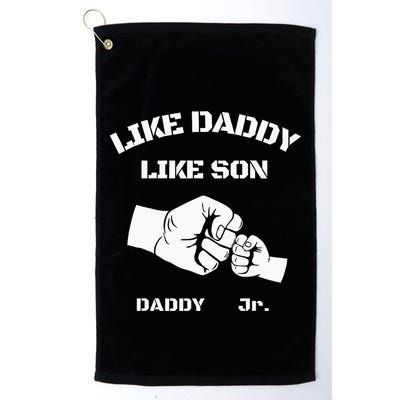 Father Son Fist Bump Matching Fathers Day Daddy Dad & Son Golf Towel