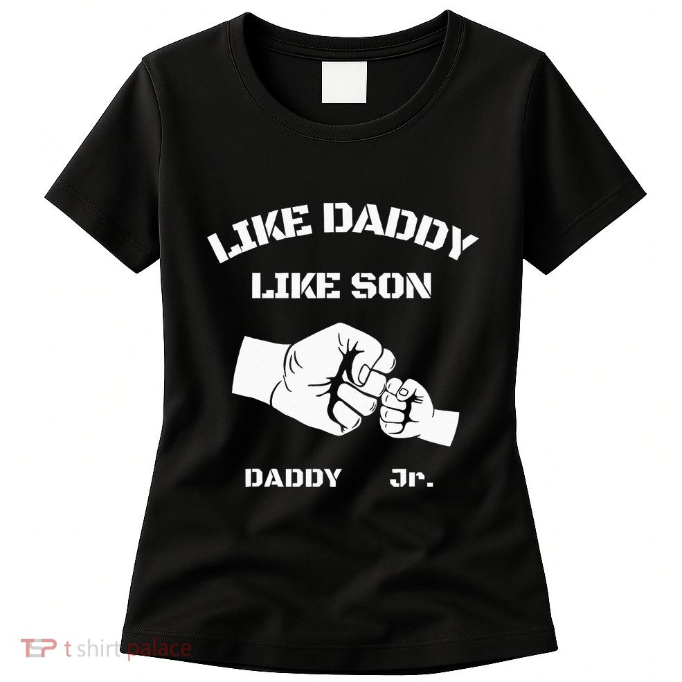 Father Son Fist Bump Matching Fathers Day Daddy Dad & Son Womens T-Shirt