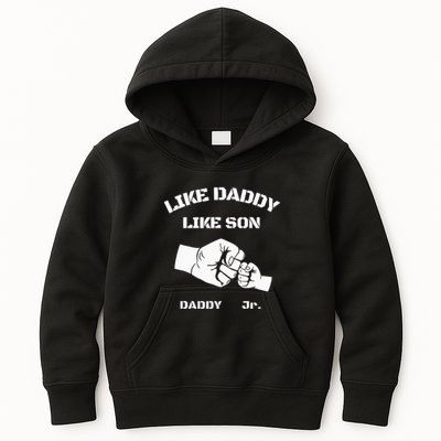 Father Son Fist Bump Matching Fathers Day Daddy Dad & Son Kids Hoodie