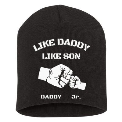 Father Son Fist Bump Matching Fathers Day Daddy Dad & Son Short Acrylic Beanie