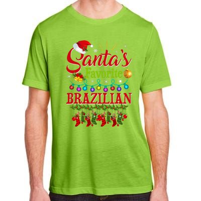 Funny SantaS Favorite Brazilian Christmas Santa Hat Light Adult ChromaSoft Performance T-Shirt