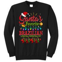 Funny SantaS Favorite Brazilian Christmas Santa Hat Light Sweatshirt