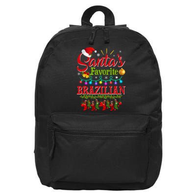 Funny SantaS Favorite Brazilian Christmas Santa Hat Light 16 in Basic Backpack