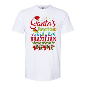 Funny SantaS Favorite Brazilian Christmas Santa Hat Light Softstyle CVC T-Shirt