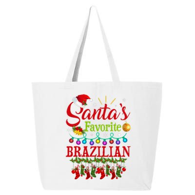 Funny SantaS Favorite Brazilian Christmas Santa Hat Light 25L Jumbo Tote