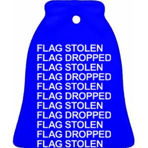 Flag Stolen Flag Dropped Ceramic Bell Ornament