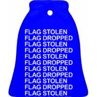 Flag Stolen Flag Dropped Ceramic Bell Ornament