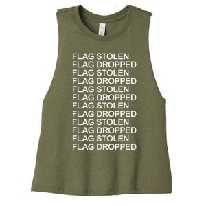 Flag Stolen Flag Dropped Women's Racerback Cropped Tank