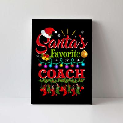 Funny SantaS Favorite Coach Christmas Santa Hat Light Canvas