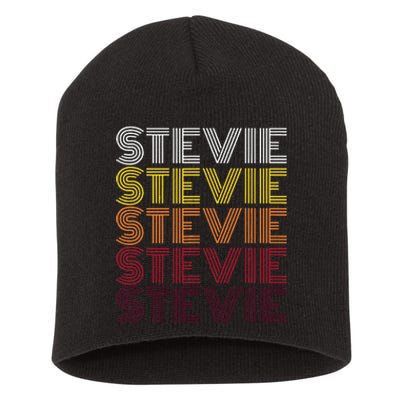 Funny Stevie First Name Vintage Stevie Short Acrylic Beanie