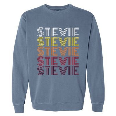 Funny Stevie First Name Vintage Stevie Garment-Dyed Sweatshirt