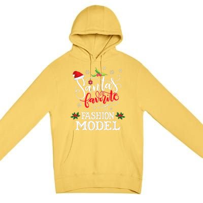 Funny SantaS Favorite Fashion Model Christmas Gift Xmas Hat Premium Pullover Hoodie