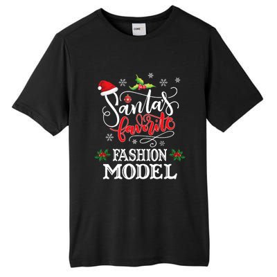 Funny SantaS Favorite Fashion Model Christmas Gift Xmas Hat Tall Fusion ChromaSoft Performance T-Shirt