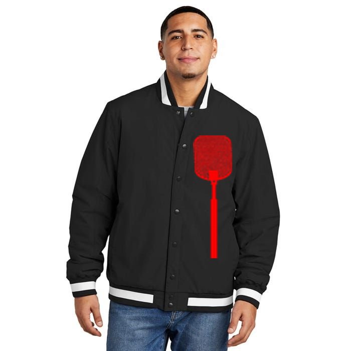 Fly Swatter Funny Lazy Diy Easy Insulated Varsity Jacket