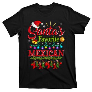 Funny SantaS Favorite Mexican Christmas Santa Hat Light T-Shirt